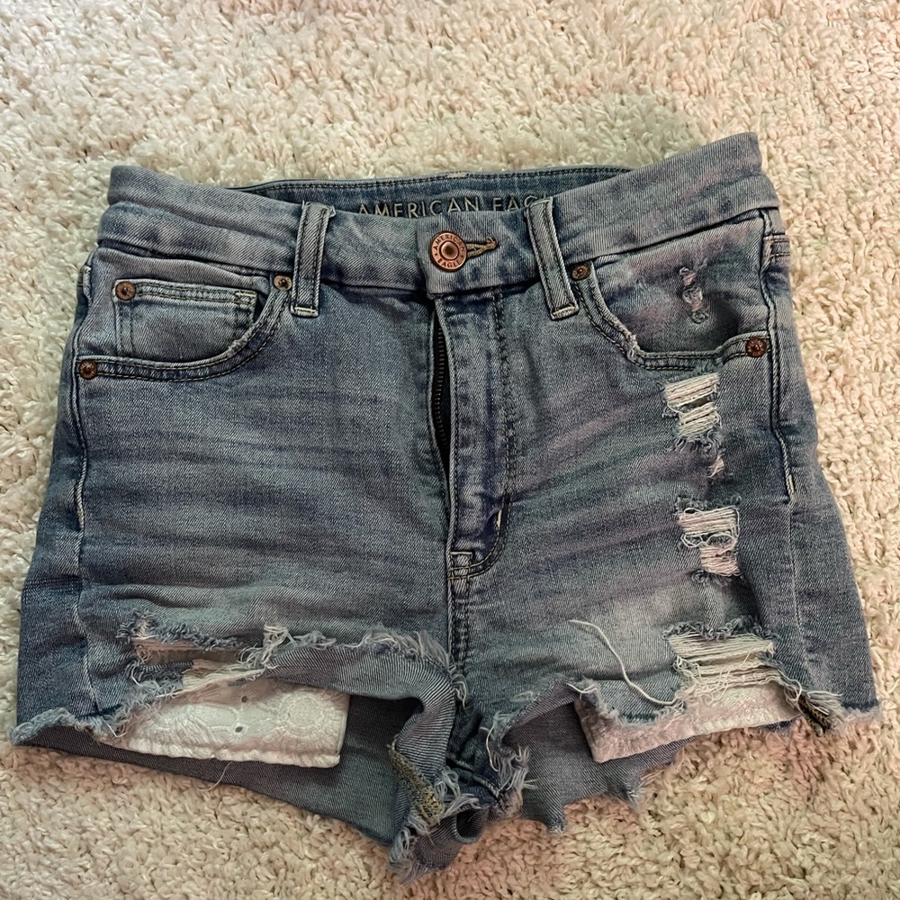 american eagle hi-rise shorts